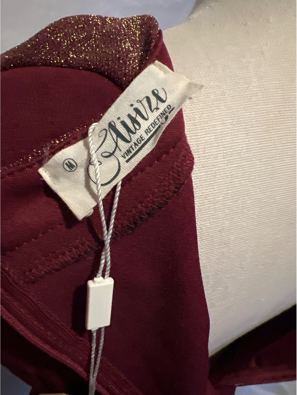 Aisize women’s Burgundy sleeveless dress size Medium New - Picture 4 of 8